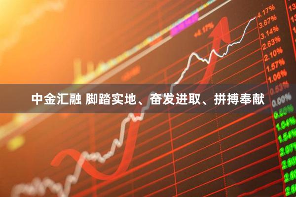 中金汇融 脚踏实地、奋发进取、拼搏奉献
