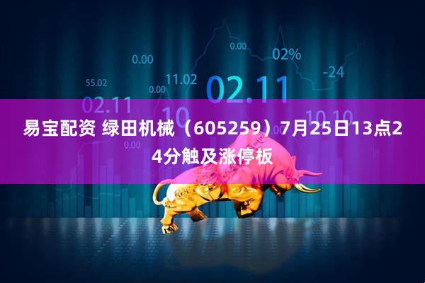易宝配资 绿田机械（605259）7月25日13点24分触及涨停板